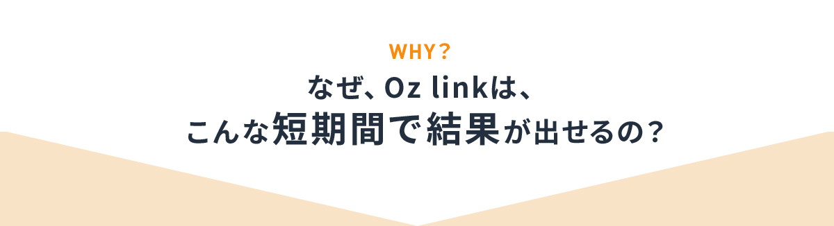 なぜ、Ozlinkは、こんな短期間で結果が出せるの？