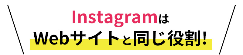 InstagramはWebサイトと同じ役割！