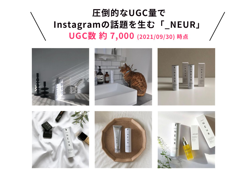 圧倒的なUGC量でInstagramの話題を生む「_NEUR」UGC数 約 7,000 (2021/09/30) 時点